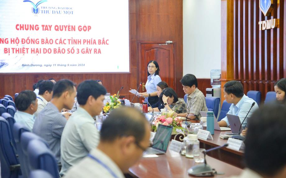 Trường Đại học Thủ Dầu Một hướng về đồng bào bị thiệt hại do cơn bão số 3 (Bão Yagi) 