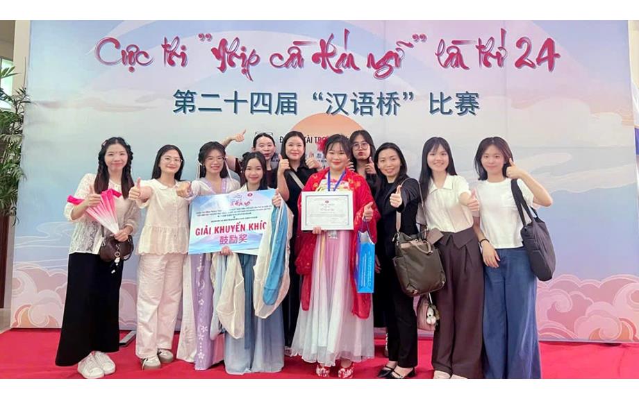 Sinh viên ngành Ngôn ngữ Trung Quốc đạt giải khuyến khích cuộc thi “Nhịp cầu Hán ngữ” lần thứ 24