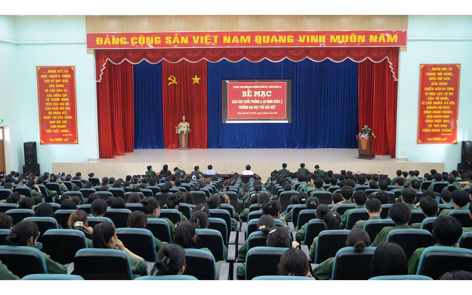 844 sinh viên hoàn thành khóa học kiến thức Giáo dục Quốc phòng và An ninh cho sinh viên trường Đại học Thủ Dầu Một, Khóa 2 năm 2025