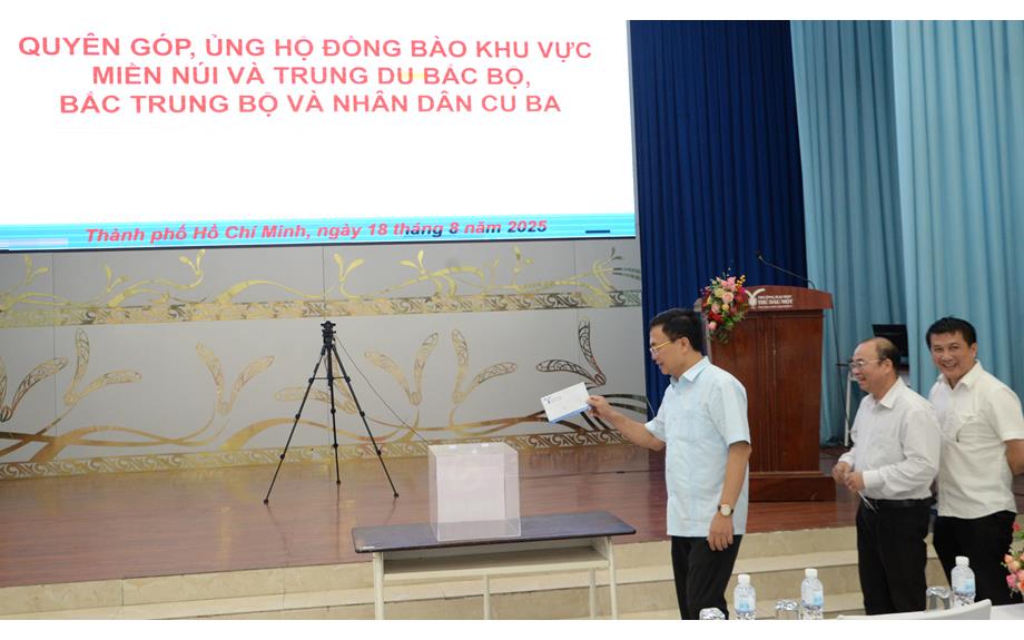 Trường Đại học Thủ Dầu Một phát động quyên góp, ủng hộ đồng bào miền núi phía Bắc và nhân dân Cuba
