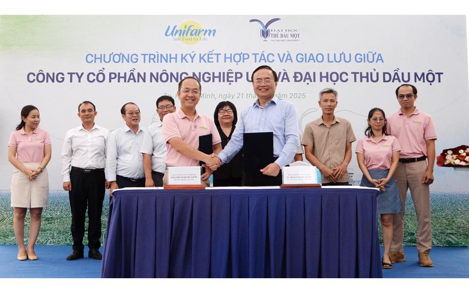 Hợp tác chiến lược giữa Trường Đại học Thủ Dầu Một và Unifarm hướng tới nông nghiệp công nghệ cao