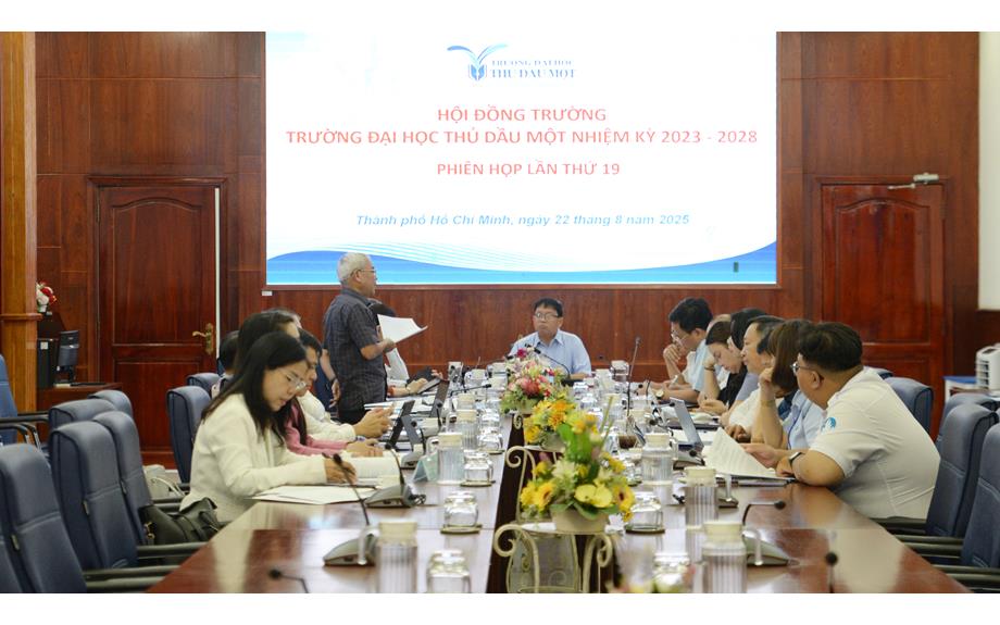 Kỳ họp lần thứ 19 Hội đồng Trường Đại học Thủ Dầu Một, nhiệm kỳ 2023 – 2028
