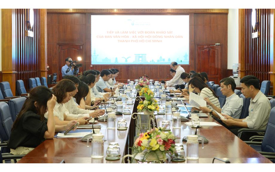 Đoàn khảo sát Ban Văn hóa – Xã hội HĐND Thành phố Hồ Chí Minh thăm và làm việc tại Trường Đại học Thủ Dầu Một