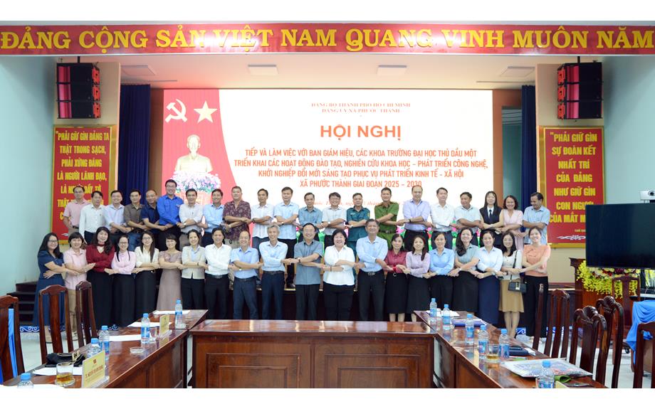 Trường Đại học Thủ Dầu Một và xã Phước Thành hợp tác phát triển kinh tế – xã hội giai đoạn 2025 – 2030