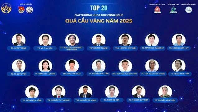 TS. Vũ Thái Học được vinh danh trong Top 20 Giải thưởng Quả cầu vàng năm 2025