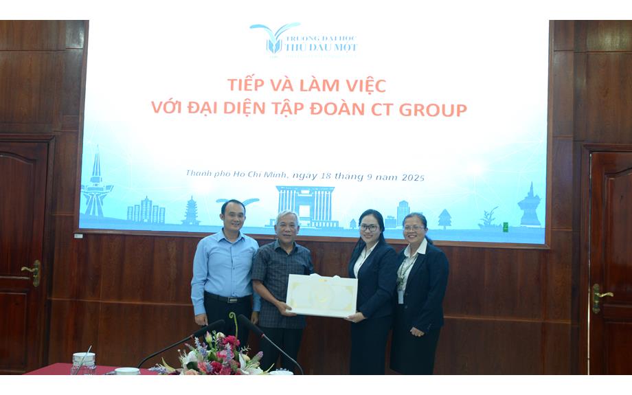Trường Đại học Thủ Dầu Một tăng cường hợp tác với Tập đoàn CT Group trong lĩnh vực công nghệ cao và đổi mới sáng tạo