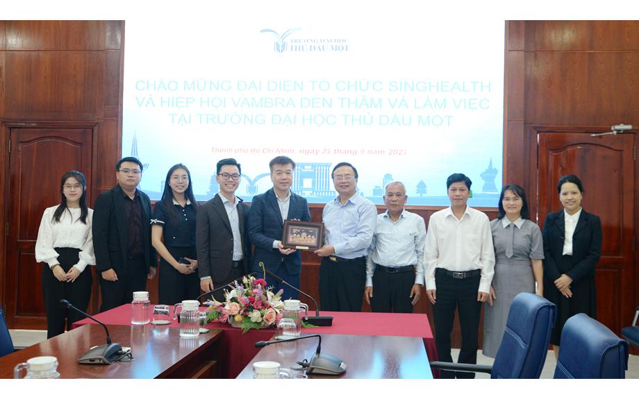 Trường Đại học Thủ Dầu Một thúc đẩy hợp tác cùng SingHealth và VAMBRA trong lĩnh vực Y – Sinh và ứng dụng AI