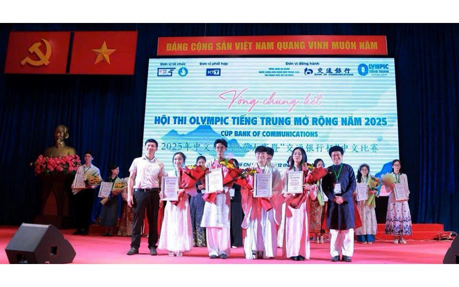 Sinh viên Trường Đại học Thủ Dầu Một đạt giải Khuyến khích tại Olympic Tiếng Trung mở rộng năm 2025