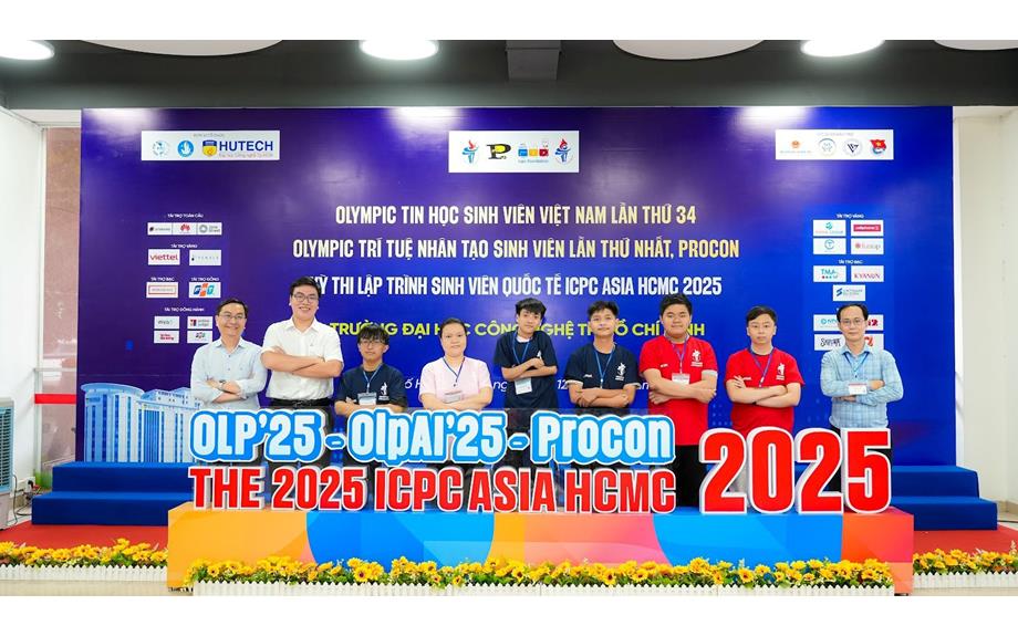 Sinh viên Trường Đại học Thủ Dầu Một tham gia và đạt thành tích tại OLP’25 và ICPC Asia HCMC 2025