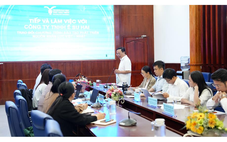 Tăng cường hợp tác đào tạo nguồn nhân lực Việt – Nhật giữa Trường Đại học Thủ Dầu Một và Công ty TNHH Esuhai