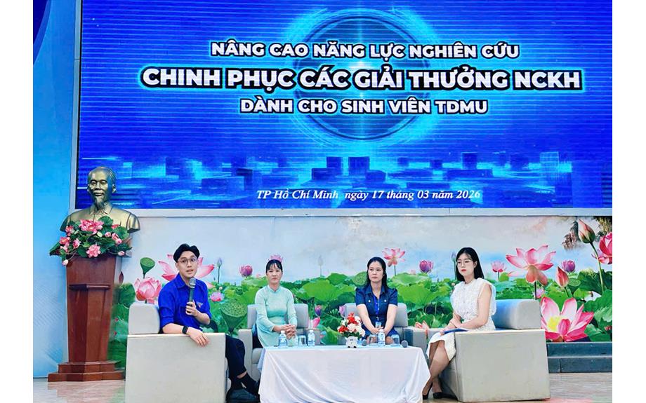Nâng cao năng lực nghiên cứu, chinh phục các giải thưởng khoa học sinh viên TDMU