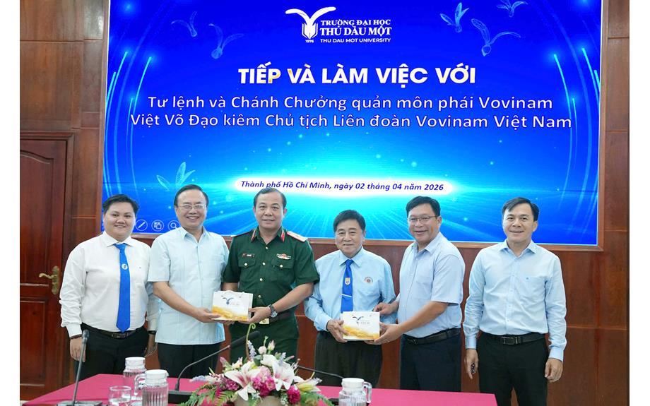 Thủ Dầu Một làm việc với Liên đoàn Vovinam Việt Nam, thúc đẩy phát triển Viện Vovinam toàn cầu