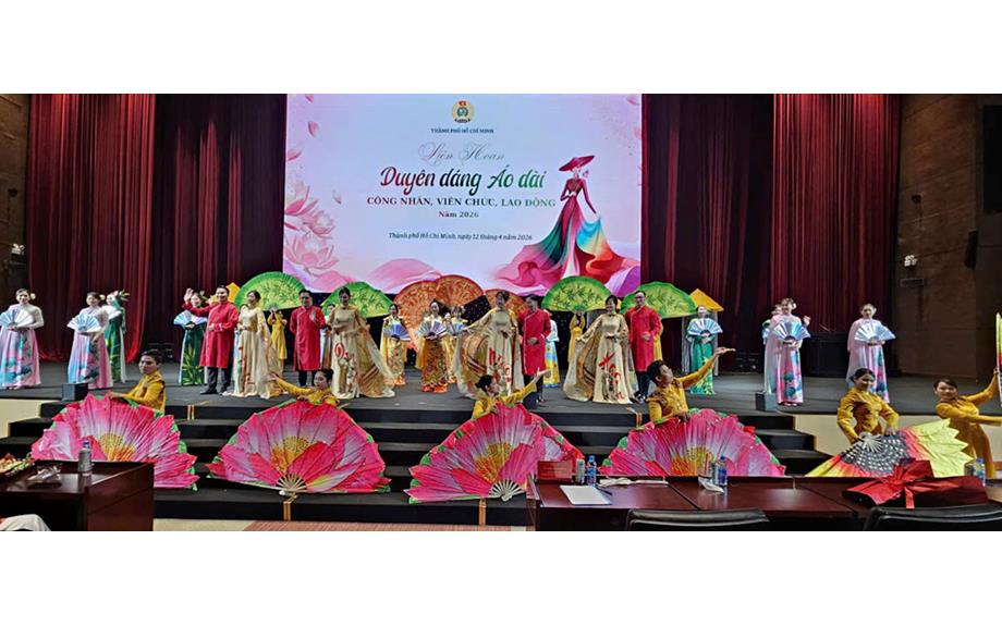 Công đoàn Trường Đại học Thủ Dầu Một đạt giải Nhì tại Liên hoan “Duyên dáng Áo dài – Năm 2026”