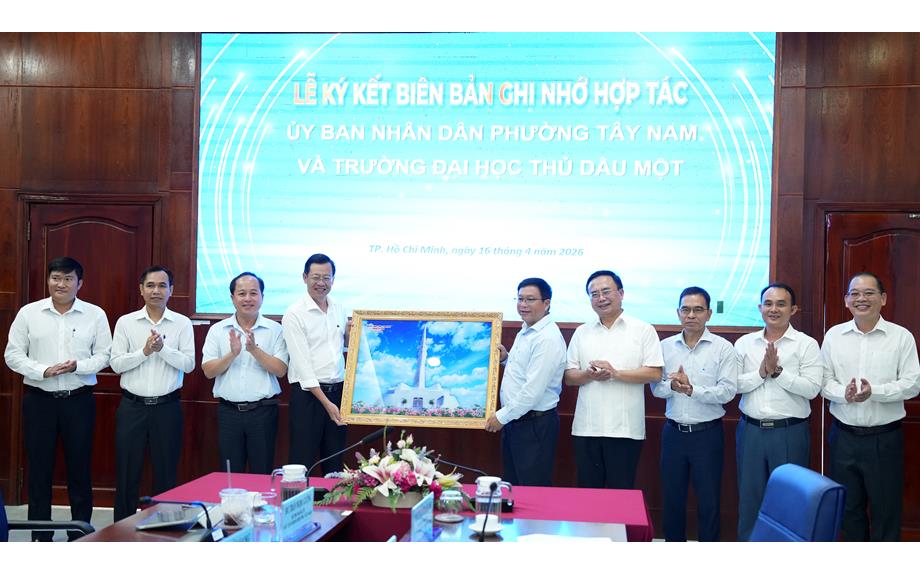 Trường Đại học Thủ Dầu Một ký kết hợp tác với phường Tây Nam (TP.HCM) về đào tạo, nghiên cứu khoa học, chuyển đổi số và phát triển kinh tế – xã hội