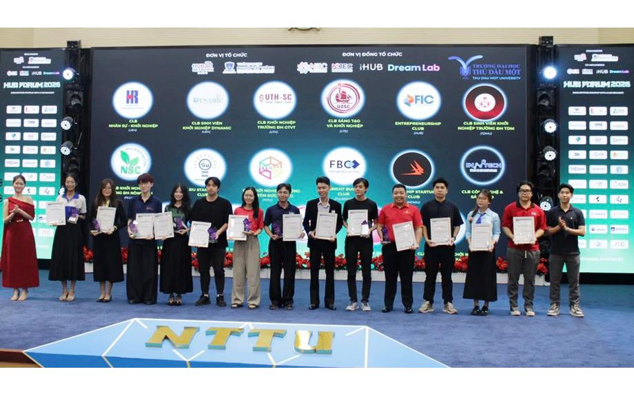 CLB Sinh viên Khởi nghiệp Trường Đại học Thủ Dầu Một vào Top 20 CLB có đóng góp cho hệ sinh thái khởi nghiệp đổi mới sáng tạo
