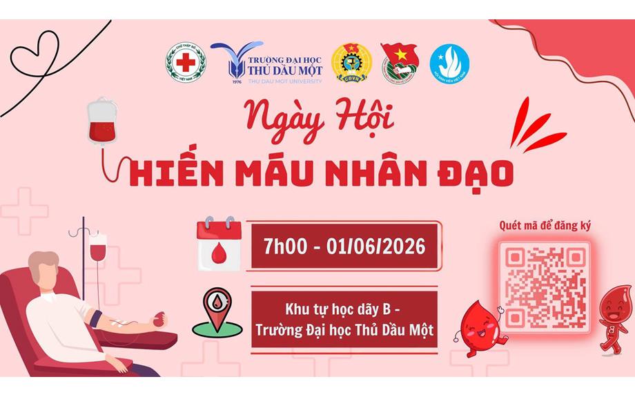 Tuổi trẻ TDMU lan tỏa yêu thương qua chương trình hiến máu nhân đạo năm 2026