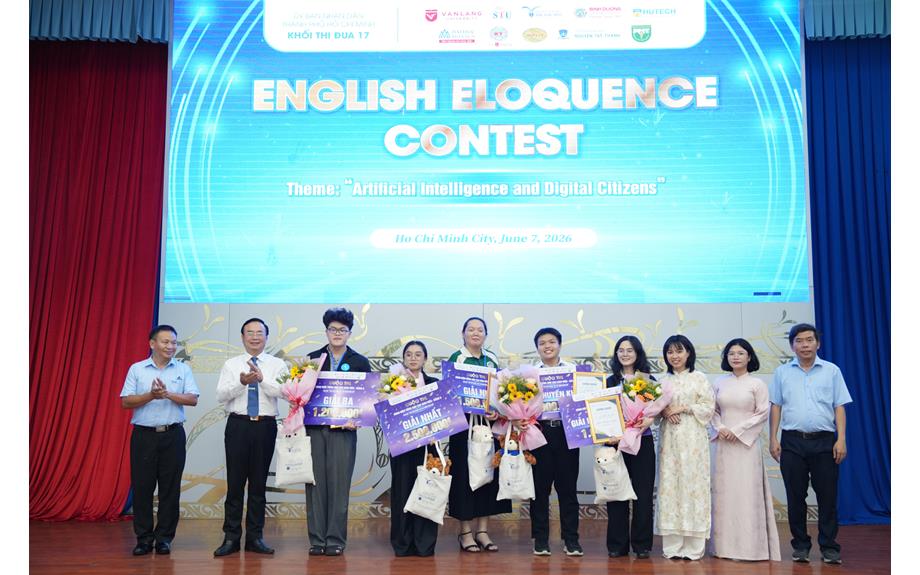 Trường Đại học Thủ Dầu Một đăng cai Cuộc thi Hùng biện Tiếng Anh Khối thi đua 17: Bồi dưỡng năng lực ngoại ngữ và tư duy công dân số cho sinh viên