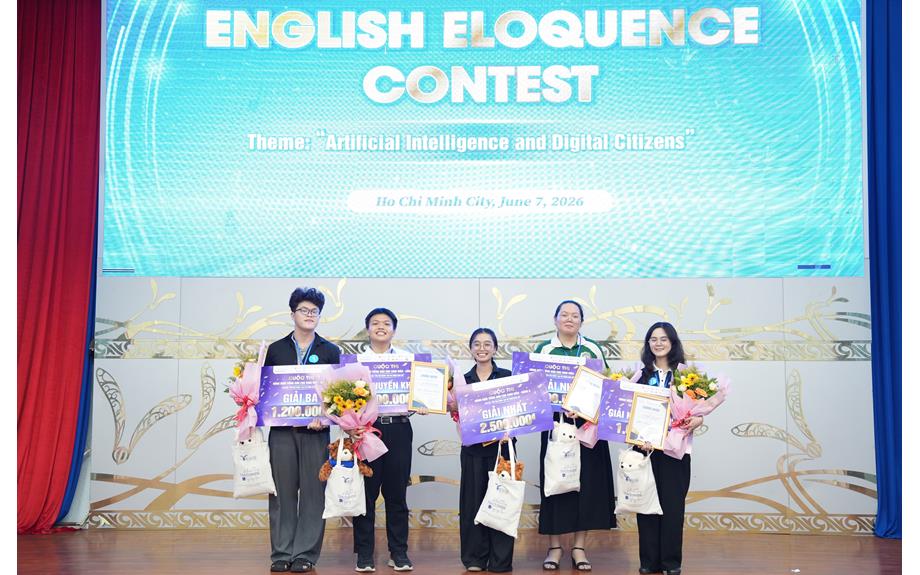 Chúc mừng SV Nguyễn Sỹ Thiên Phúc và Vũ Hoàng Nguyên Khôi đạt giải tại Cuộc thi Hùng biện Tiếng Anh Khối thi đua 17