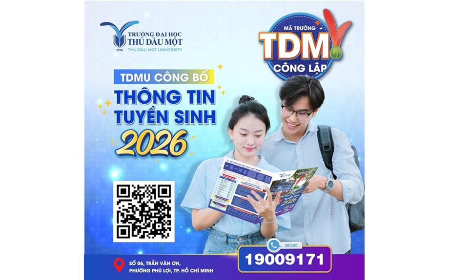 Trường Đại học Thủ Dầu Một tuyển sinh đại học chính quy năm 2026