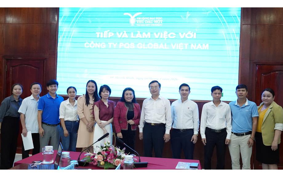 Trường Đại học Thủ Dầu Một trao đổi hợp tác với PQS Global về nâng cao năng lực tiếng Anh và quốc tế hóa đào tạo