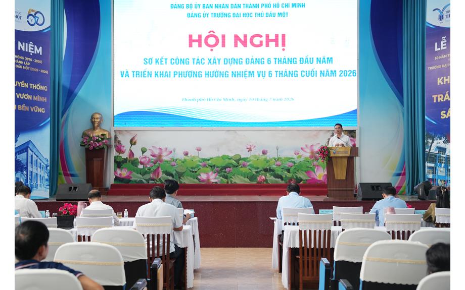 Hội nghị sơ kết công tác xây dựng Đảng 6 tháng đầu năm 2026: Phát huy vai trò lãnh đạo của Đảng, quyết tâm hoàn thành thắng lợi nhiệm vụ chính trị