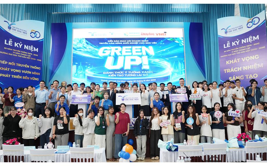 Sinh viên Trường Đại học Thủ Dầu Một khởi động Cuộc thi ý tưởng khởi nghiệp năm 2026