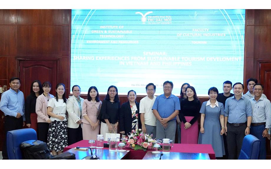 Trao đổi học thuật về phát triển du lịch bền vững giữa Trường Đại học Thủ Dầu Một và Đại học Philippine Los Banos 