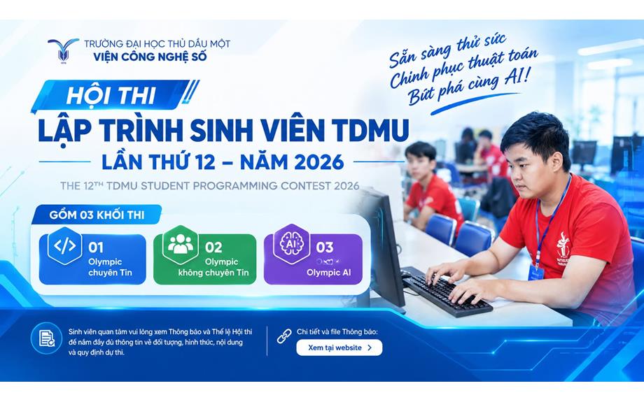 Hội thi lập trình sinh viên Trường Đại học Thủ Dầu Một lần thứ 12 năm 2026 