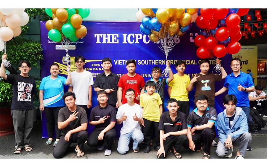 Sinh viên Trường Đại học Thủ Dầu Một đạt giải Khuyến khích tại ICPC Miền Nam 2026